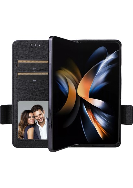 Samsung Galaxy Z Fold6 5g Darbeye Dayanıklı Litchi Doku Deri Telefon Kılıfı (Yurt Dışından) modelleri