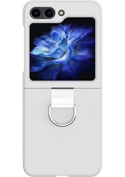 Samsung Galaxy Z Flip6 5g Sert Pc Metal Halka Tutucu Kaymaz Cilt-Dokunmatik Telefon Kapağı (Yurt Dışından)