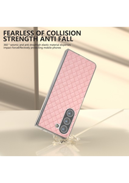 Samsung Galaxy Z Fold6 5g Dokuma Doku Pu Deri Telefon Kapağı (Yurt Dışından)