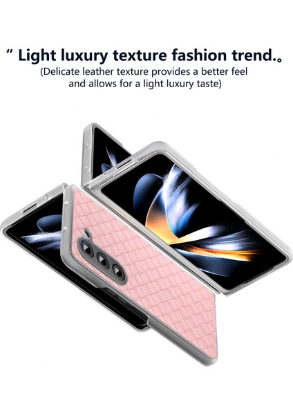 Samsung Galaxy Z Fold6 5g Dokuma Doku Pu Deri Telefon Kapağı (Yurt Dışından)
