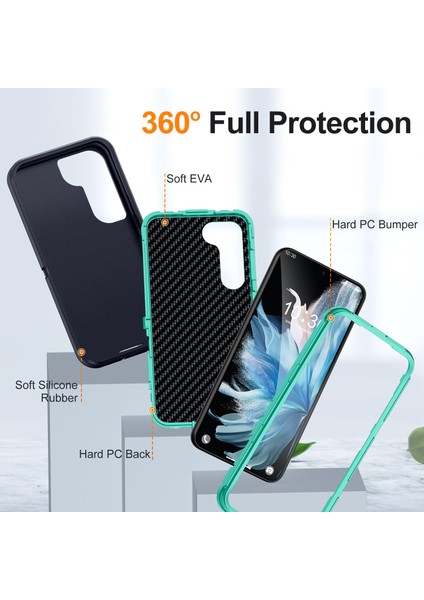 Samsung Galaxy S24+ Üç Katlı Pc+Tpu+Pc Anti-Drop Kapağı (Yurt Dışından) modelleri