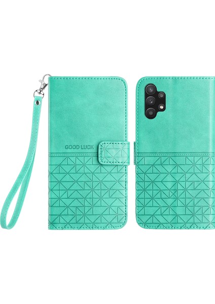 Samsung Galaxy A32 5g / M32 5g Stand Telefon Kapağı Mikrofiber Deri Cüzdan Kılıfı (Yurt Dışından)
