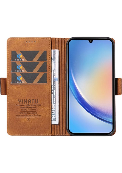 Samsung Galaxy A34 5g Cilt Dokunuşu Telefon Kasası Kapağı Standı Kabuklu Pu Deri Cüzdan (Yurt Dışından) fiyatları