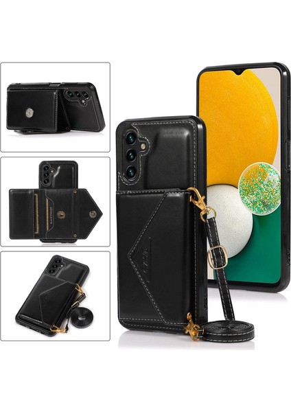 Samsung Galaxy A05S 4g Kart Tutucu Kickstand Pu Deri+Tpu Kapak (Yurt Dışından)