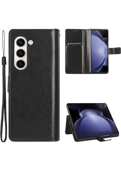 Samsung Galaxy Z Fold6 5g Crazy Horse Dokulu Deri Katlanır Telefon Kılıfı (Yurt Dışından)