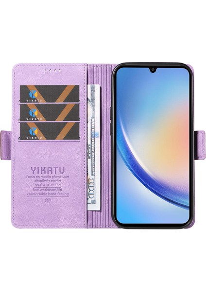 Samsung Galaxy A34 5g Cilt Dokunuşu Telefon Kasası Kapağı Standı Kabuklu Pu Deri Cüzdan (Yurt Dışından) fiyatları