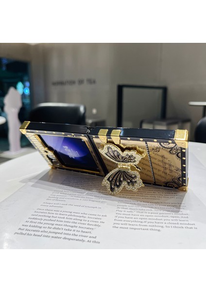 Samsung Galaxy Z Flip5 5g Tpu+Pc Telefon Kılıfı Kickstand'lı Telefon Kabuğu (Yurt Dışından) modelleri
