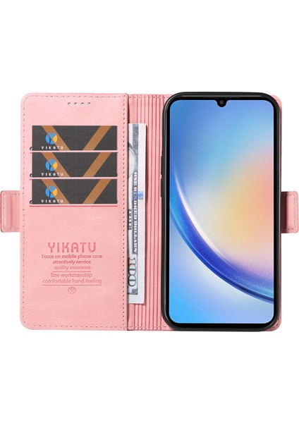 Samsung Galaxy A34 5g Cilt Dokunuşu Telefon Kasası Kapağı Standı Kabuklu Pu Deri Cüzdan (Yurt Dışından) fiyatları
