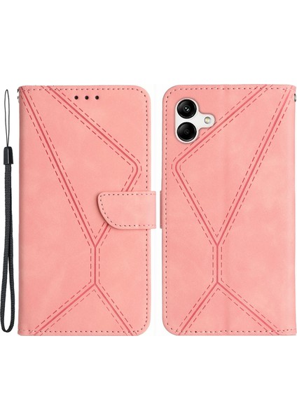 Samsung Galaxy A05 4g Case Pu Pu Deri Basılı Hat Telefon Stand Kapağı (Yurt Dışından)