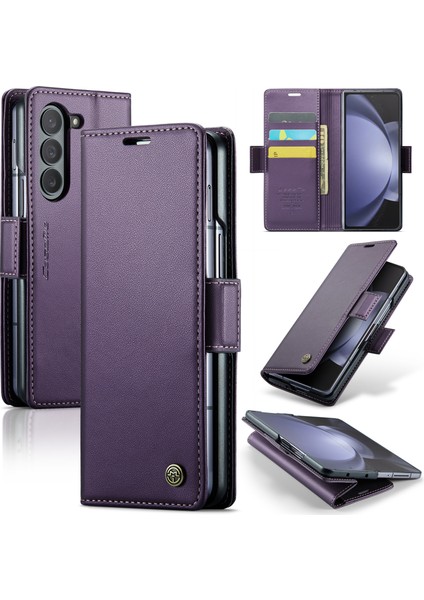 Samsung Galaxy Z Fold6 5g Rfıd Engelleme Cüzdan Standı Telefon Kapağı (Yurt Dışından)