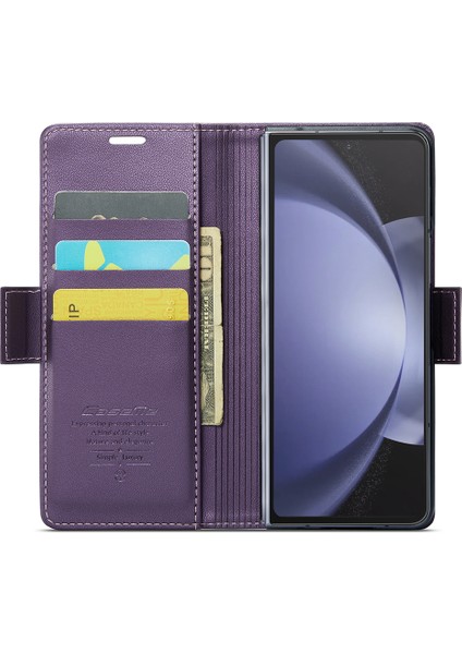 Samsung Galaxy Z Fold6 5g Rfıd Engelleme Cüzdan Standı Telefon Kapağı (Yurt Dışından)