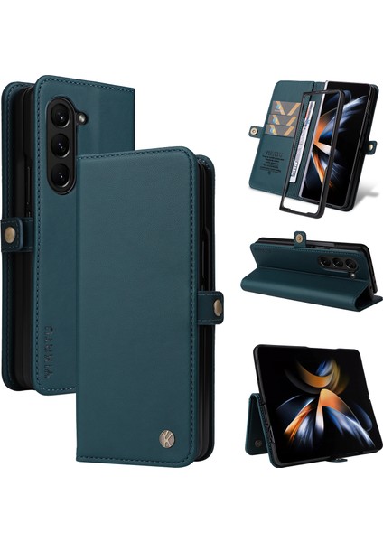 Samsung Galaxy Z Fold6 5g Pu Deri Güçlü Manyetik Çevirme Kapak (Yurt Dışından)