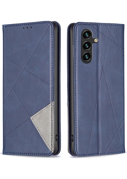 Samsung Galaxy A55 5g Anti-Çizelge Kartı Tutucu Manyetik Pu Deri Kapak (Yurt Dışından)