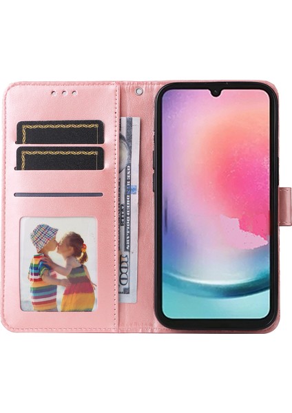 Samsung Galaxy A25 5g Deri Cüzdan Flip Stant Koruyucu Telefon Kapağı (Yurt Dışından)