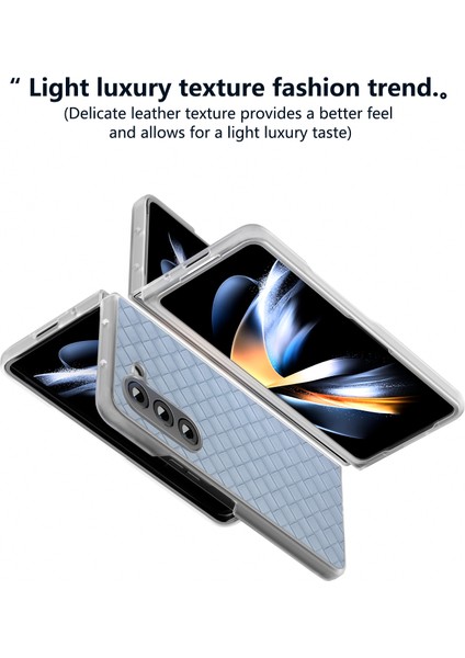 Samsung Galaxy Z Fold6 5g Dokuma Doku Pu Deri Telefon Kapağı (Yurt Dışından)