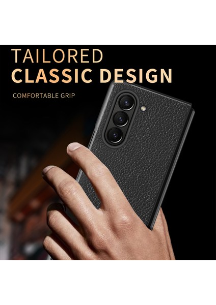 Samsung Galaxy Z Fold6 5g Litchi Doku Pu Deri Kaplamalı Pc Telefon Kapağı (Yurt Dışından) fiyatları