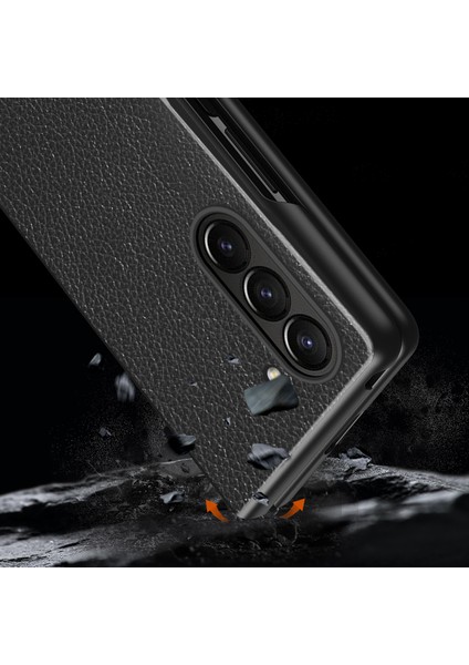 Samsung Galaxy Z Fold6 5g Litchi Doku Pu Deri Kaplamalı Pc Telefon Kapağı (Yurt Dışından) modelleri