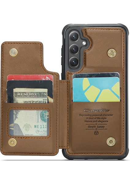 Samsung Galaxy S23 Fe Litchi Doku Rfıd Engelleme Kickstand Cover (Yurt Dışından) fiyatları