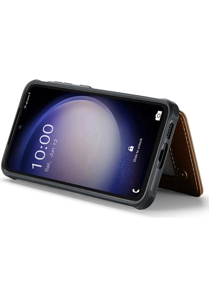 Samsung Galaxy S23 Fe Litchi Doku Rfıd Engelleme Kickstand Cover (Yurt Dışından) fırsatları