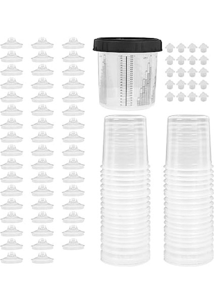 Многоцелевые Наборы,boya Tabancası Bardak Astarı ve Kapak Sistemi, 20 Oz Kit - 50 Kapak 50 Astar 1 Sert Kap, Tespit Halkalı ve 20 Kap Sızdırmazlık Tapaları (Yurt Dışından)