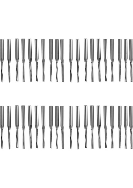 Многоцелевые Наборы,40 Adet Iki Flüt Düz Uçlu Frezeler Düz Yuvası Bit Ahşap Kesici Iki Çift Flüt Uçları 3.175X2X17MM Cnc Router Için (Yurt Dışından)