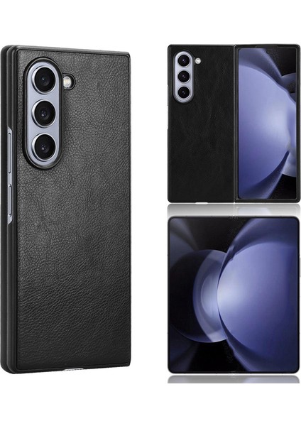 Samsung Galaxy Z Fold6 5g Litchi Doku Pu Deri + Pc Telefon Kapağı (Yurt Dışından)
