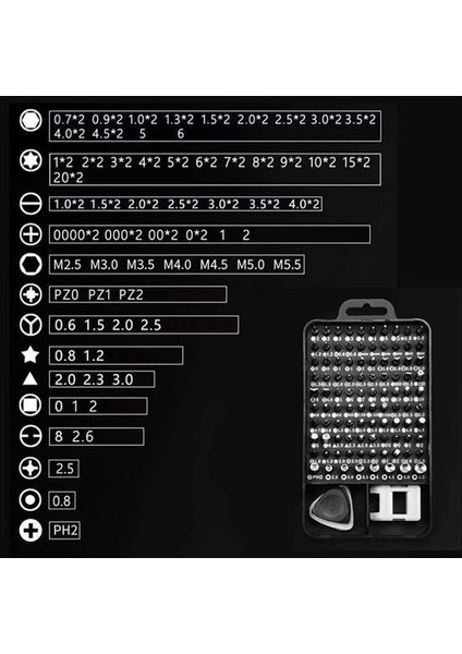 ® 115 In 1 Hassas Tornavida Onarım Alet Manyetik Sürücü Kitli Elektronik Hassas Tornavida Seti