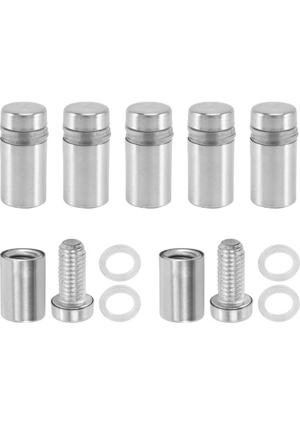 Многоцелевые Наборы,60 Adet 12 x 22MM Paslanmaz Çelik Ara Parça Cam Tutucu Tabela Montajı (Yurt Dışından)