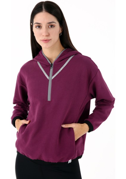 Tracer Kadın Spor Sweatshirt Mürdüm