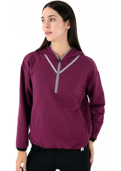 Tracer Kadın Spor Sweatshirt Mürdüm