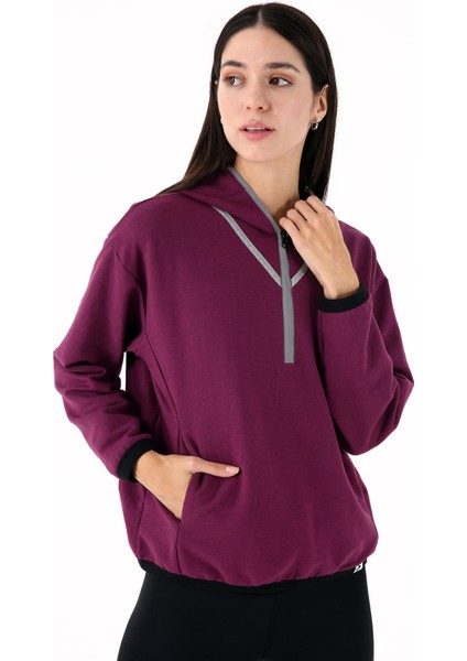 Tracer Kadın Spor Sweatshirt Mürdüm