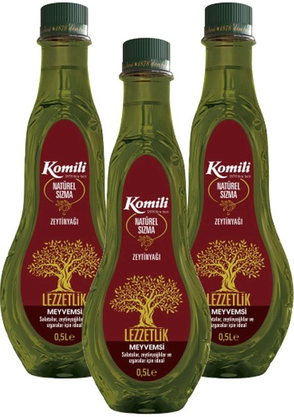 Natürel Sızma Zeytinyağı 500 ml x 3 Adet