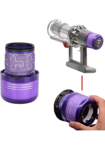 Запасные Части Пылесоса,2x Yıkanabilir Elektrikli Süpürge Arka Filtre Aksesuarı Dyson V11 SV14 Için Yedek Filtre Aracı (Yurt Dışından)