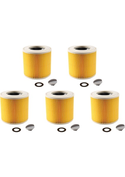 Запасные Части Пылесоса,5x En Kaliteli Hava Toz Filtreleri Çanta Karcher Elektrikli Süpürgeler Parçaları Kartuşu Hepa Filtre WD2250 WD3.200 Mv2 Mv3 (Yurt Dışından)