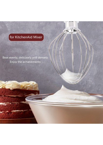 Eğimli Kafa Stand Mikser Için 3pcs Çırpma Yedek Aparatı, Yumurta Ağır Krem Için K45WW Tel Kırbaç Çırpıcı (Yurt Dışından)