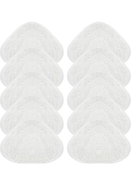 10 Adet Buharlı Paspas Pedleri Elektrikli Süpürge Için Yıkanabilir Yeniden Kullanılabilir Üçgen Paspas Pedi Kumaş Temizleme Zemin Aracı (Yurt Dışından)