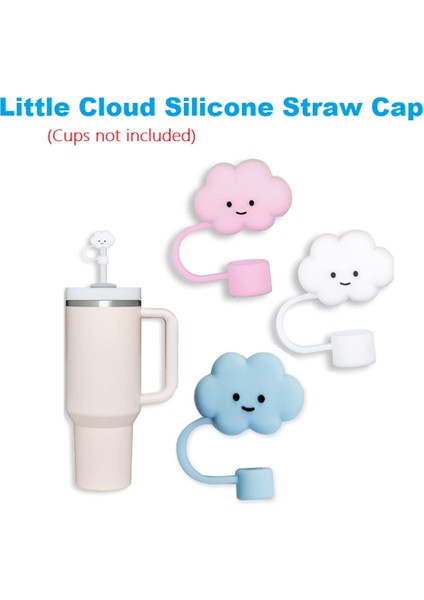 30 & 40 Oz Tumbler Saman Kapağı 8mm Bulut Şekli Saman Kapakları Kapağı Sevimli Silikon Bulut Saman Kapakları, Saman Koruyucuları (Yurt Dışından) fırsatları