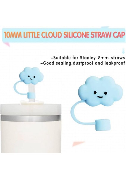 30 & 40 Oz Tumbler Saman Kapağı 8mm Bulut Şekli Saman Kapakları Kapağı Sevimli Silikon Bulut Saman Kapakları, Saman Koruyucuları (Yurt Dışından) indirimleri