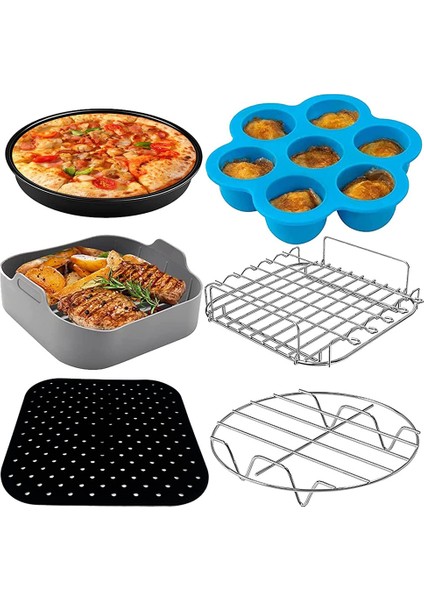 5,5 L Kare Basınçlı Hava Fritözü Aksesuarları, Ninja 5,5 L, 6 L, 6,2 L Hava Fritözü Için (Yurt Dışından)