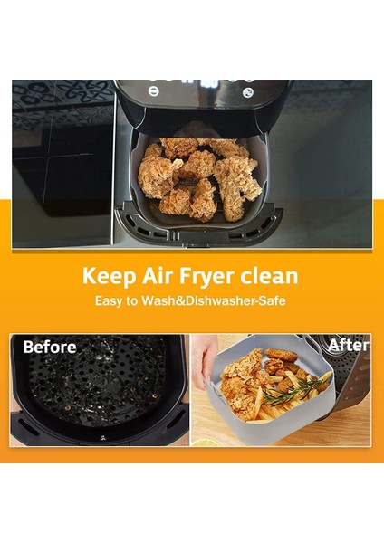 5,5 L Kare Basınçlı Hava Fritözü Aksesuarları, Ninja 5,5 L, 6 L, 6,2 L Hava Fritözü Için (Yurt Dışından) modelleri