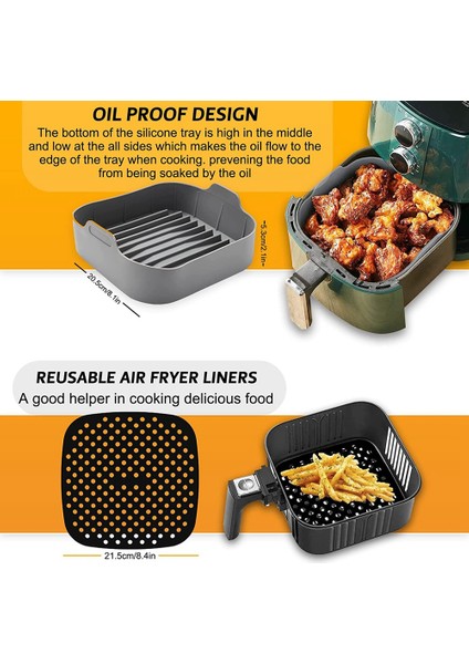 5,5 L Kare Basınçlı Hava Fritözü Aksesuarları, Ninja 5,5 L, 6 L, 6,2 L Hava Fritözü Için (Yurt Dışından) fırsatları