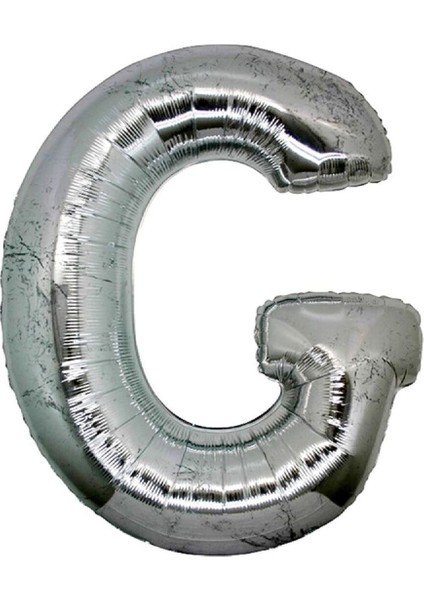 Gümüş Folyo Balon 32" Inç 76 cm G Harfi