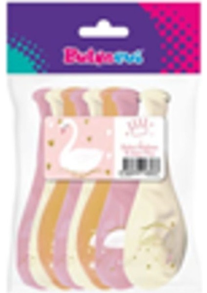 4+1 Kuğu Baskılı 12" Balon 8'li