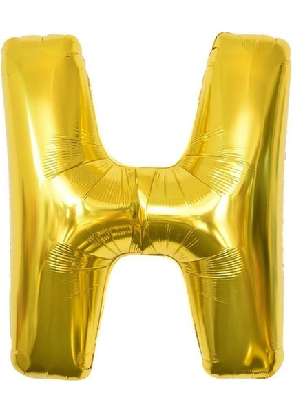 Altın Folyo Balon 16" Inç 40 cm H Harfi