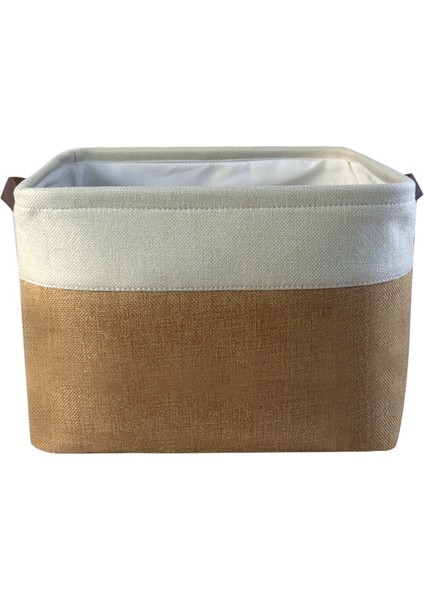 Katlanabilir Kumaş Saklama Kutusu Seti Pamuk Keten Saklama Sepeti Dolap Organizatör Kutusu Kolları ile (Yurt Dışından) fırsatları
