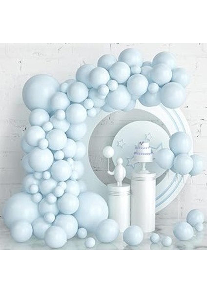 Makaron Mavi 20 Adet Mat Balon Büyük Boy 30 cm fiyatları