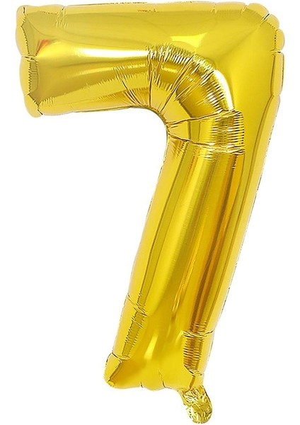 Altın Folyo Balon 40" Inç 100 cm 7 Rakamı