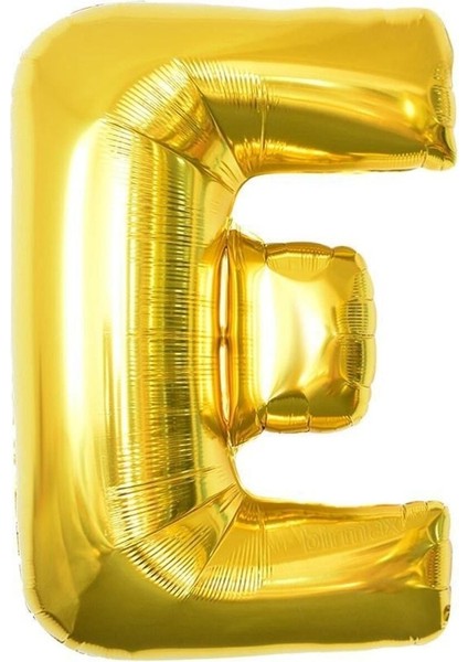 Altın Folyo Balon 16" Inç 40 cm E Harfi