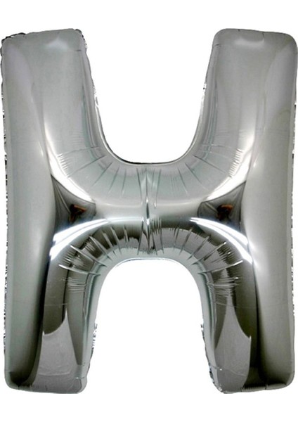 Gümüş Folyo Balon 16" Inç 40 cm H Harfi