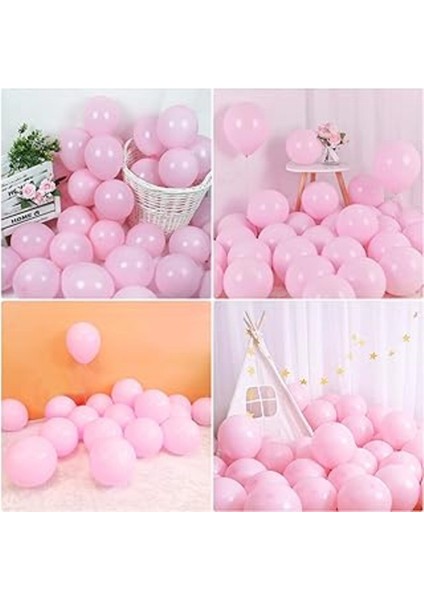Makaron Pembe 10 Adet Pastel Mat Balon Büyük Boy 30 cm fiyatları